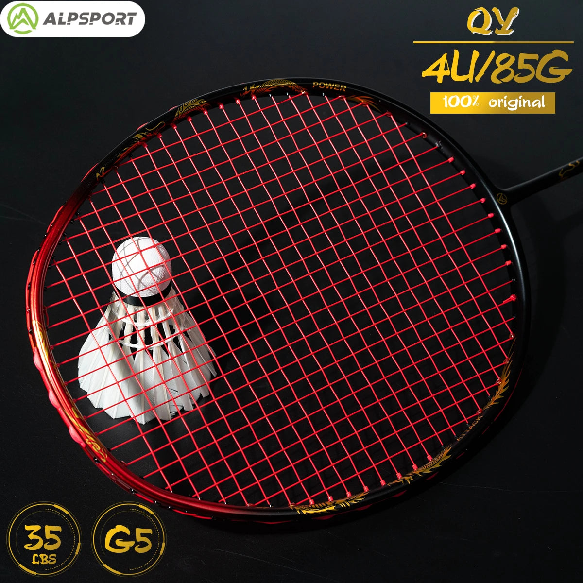 Carbon Fiber Professional Badminton Racket with Gift Box
