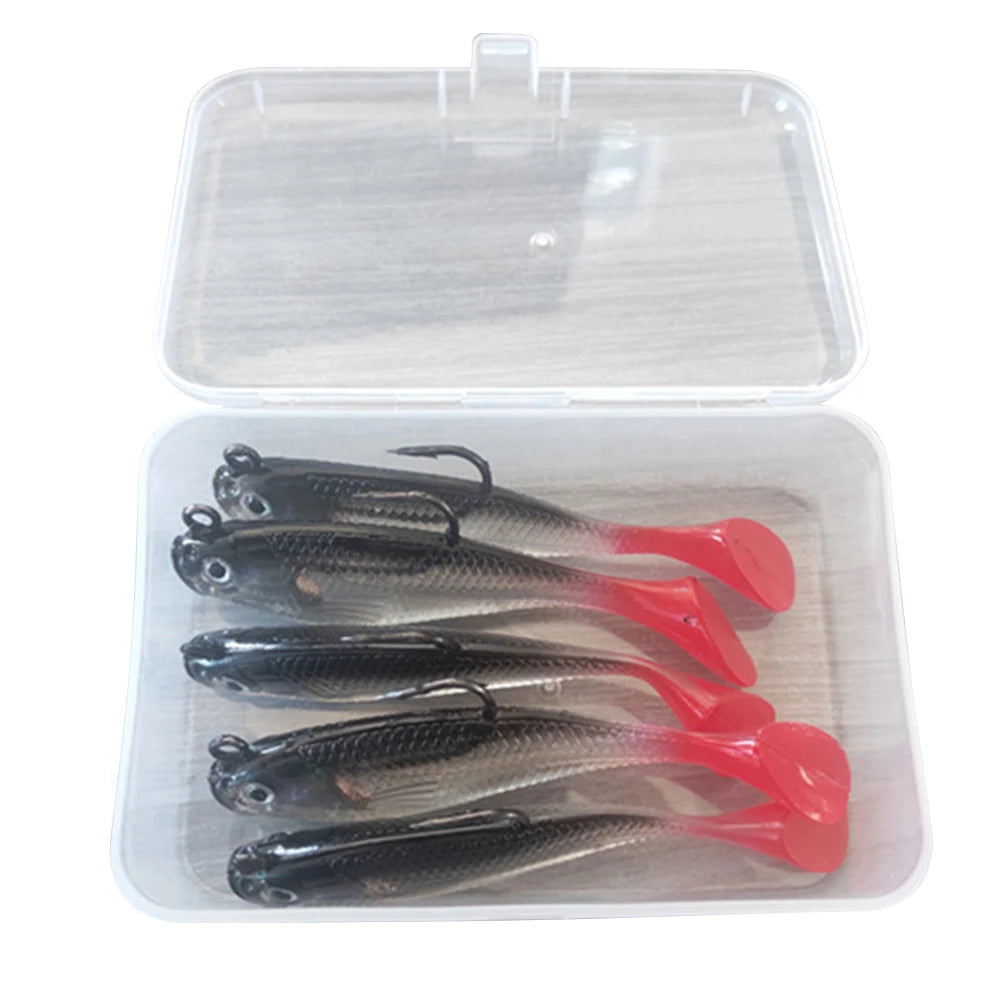 5pcs Soft Lure Artificial Bait 8cm 9.5g Wobblers.
