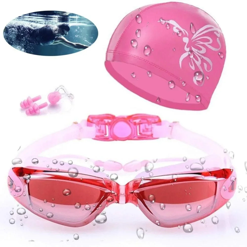 Swimming Goggles and Cap Set