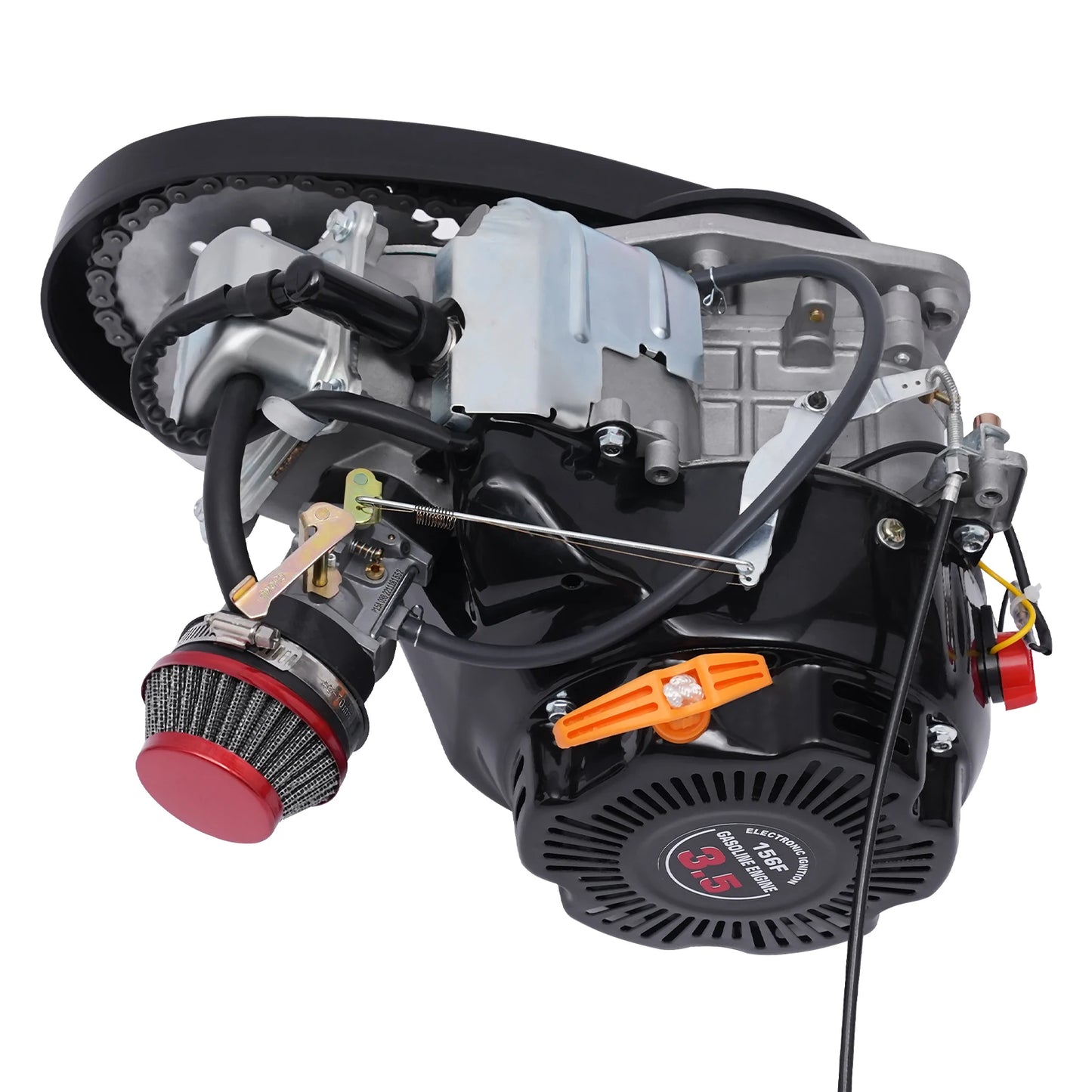 Motorized Bike Engine Kit, Single Cylinder, 4-Stroke Gasoline Engine, Scooter Chain Kit, 100CC