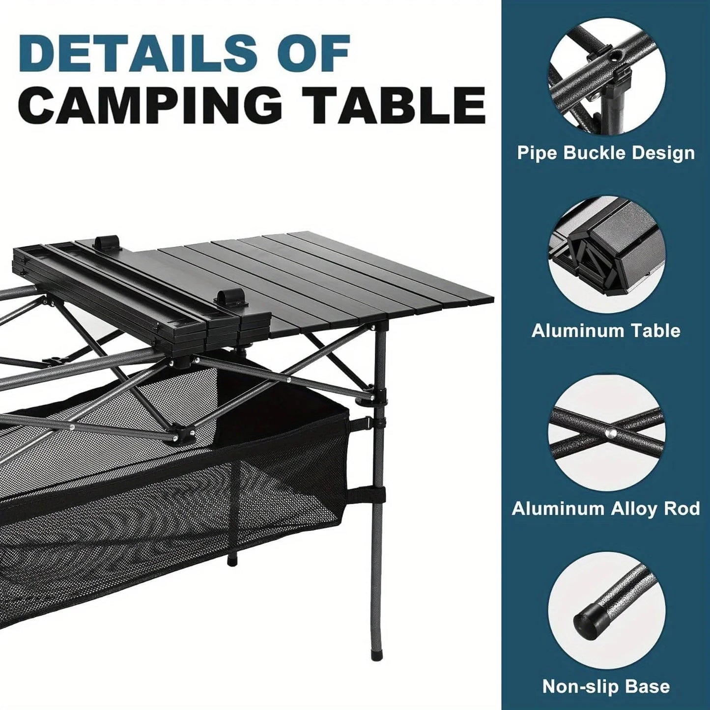Lightweight, Aluminum Roll Up Table with Carrying Bag