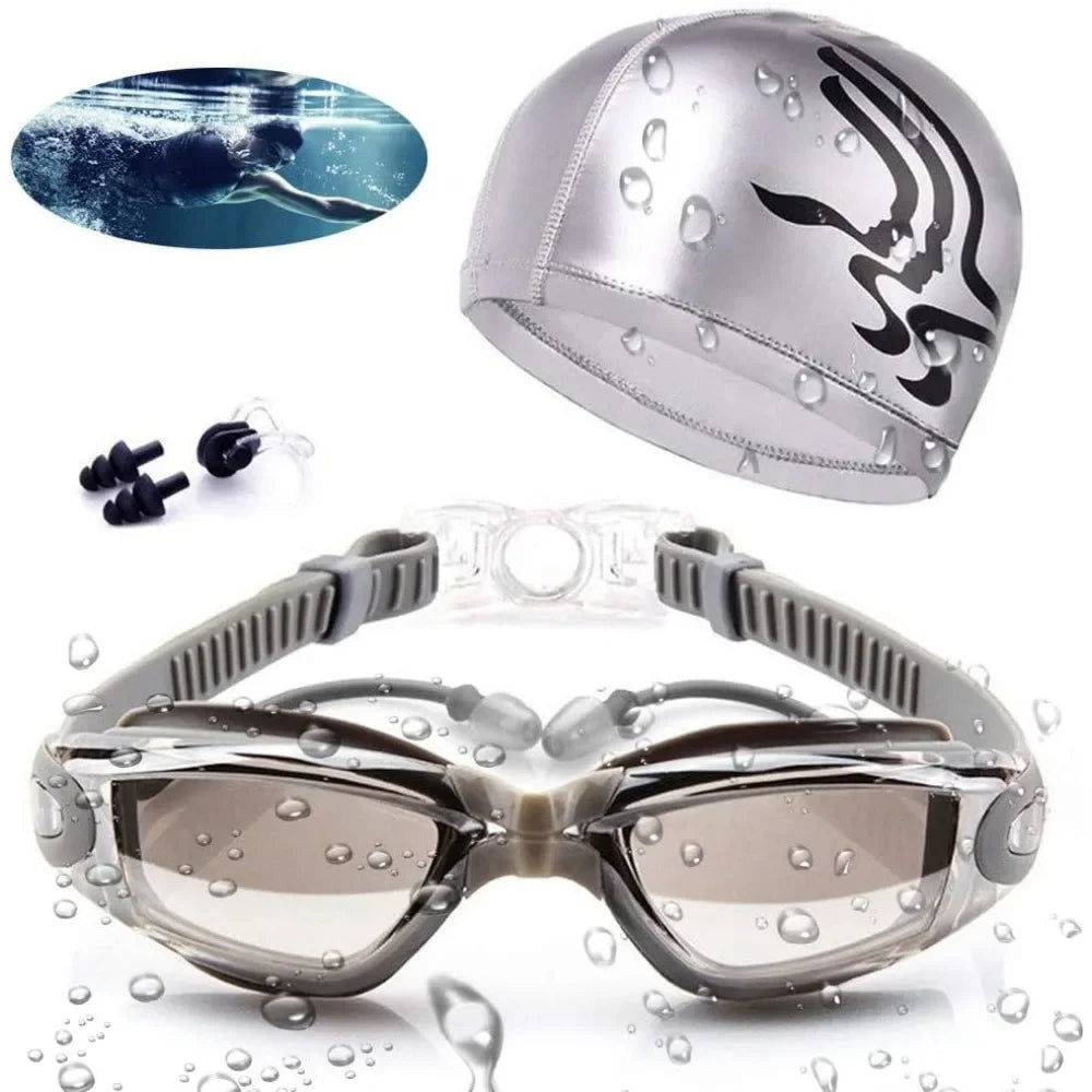 Swimming Goggles and Cap Set