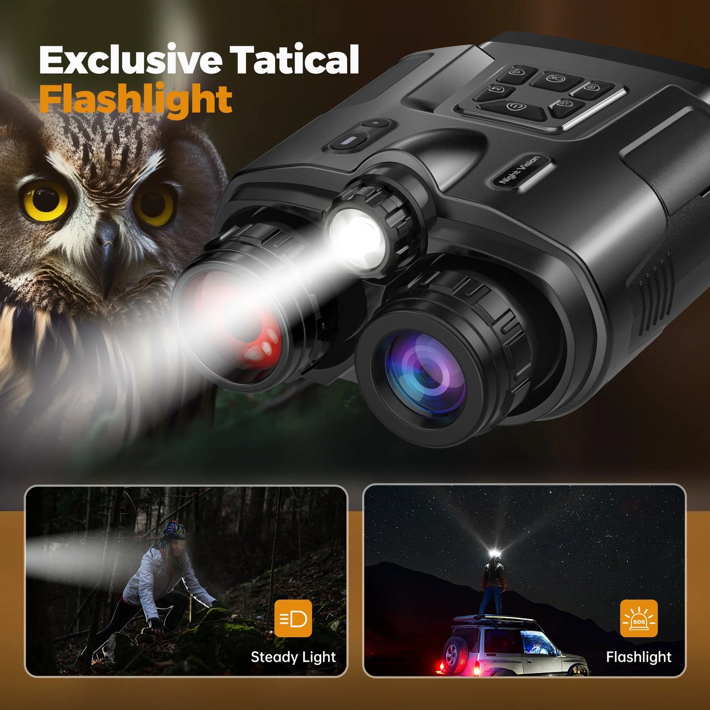 Night Vision Binoculars 4K Infrared for Hunting & Surveillance