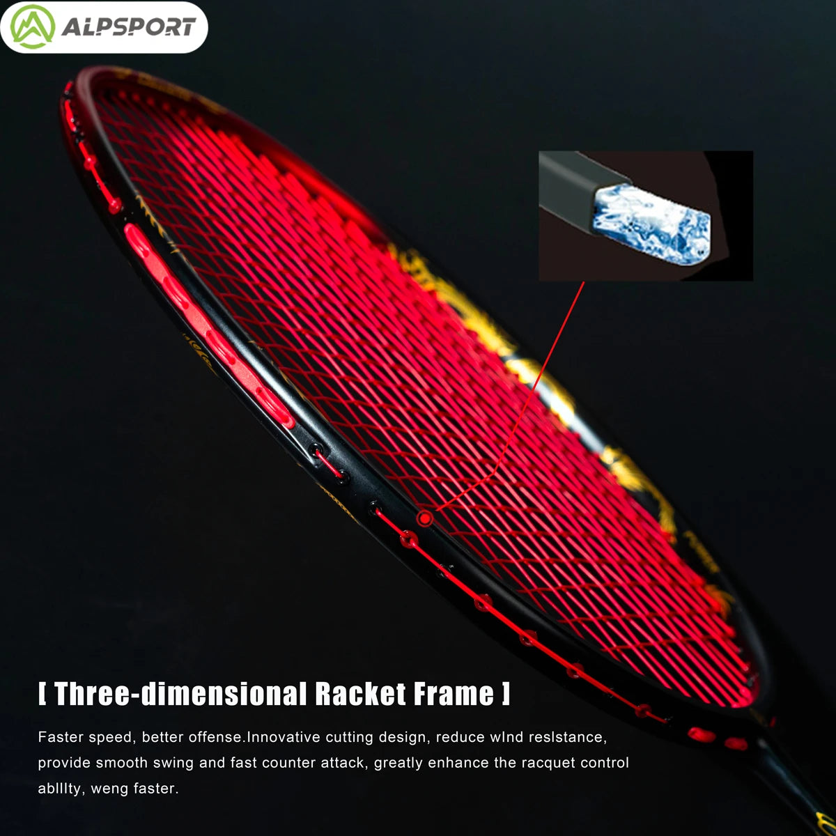 Carbon Fiber Professional Badminton Racket with Gift Box