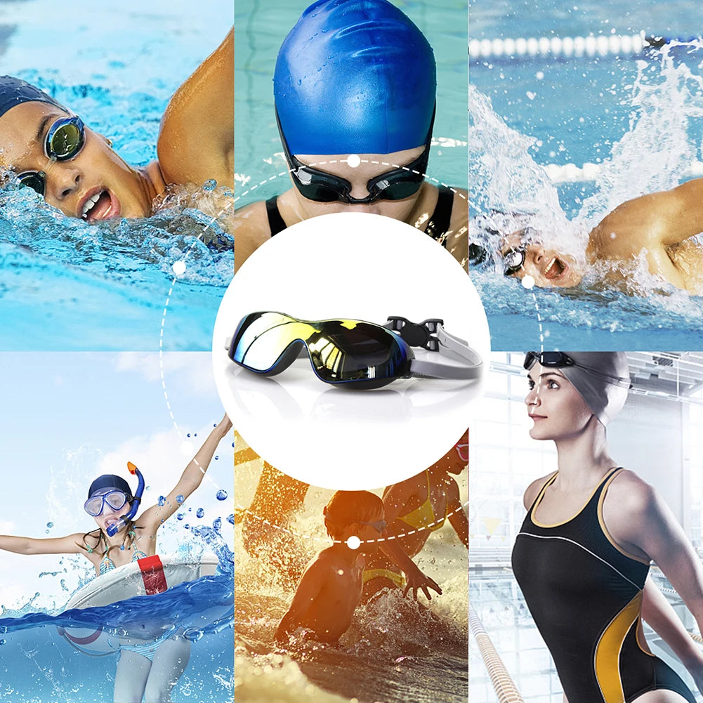 Professional Anti-Fog Electroplate Eyewear Swim Diving Glasses