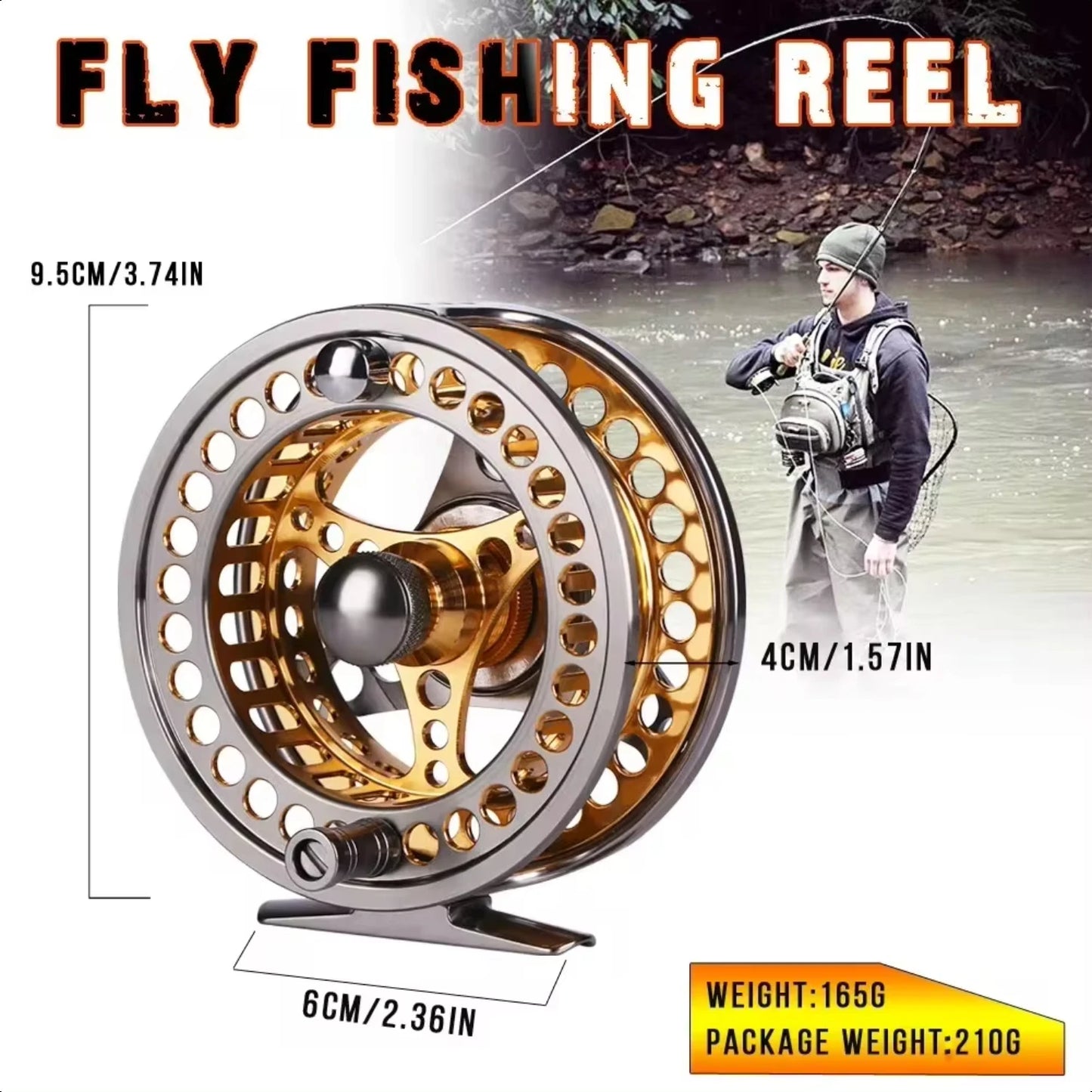 Fly Fishing Reel 5/6 7/8 WT Large Arbor with Alloy Spool