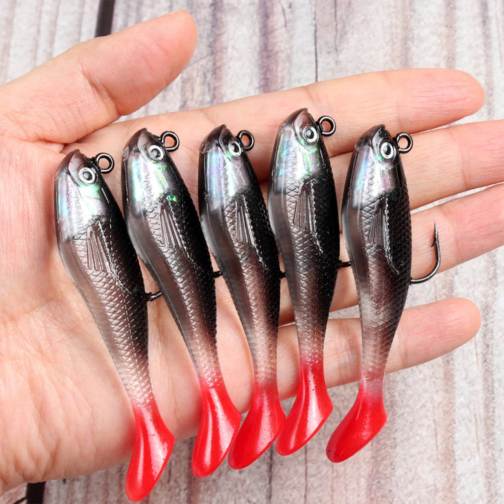5pcs Soft Lure Artificial Bait 8cm 9.5g Wobblers.