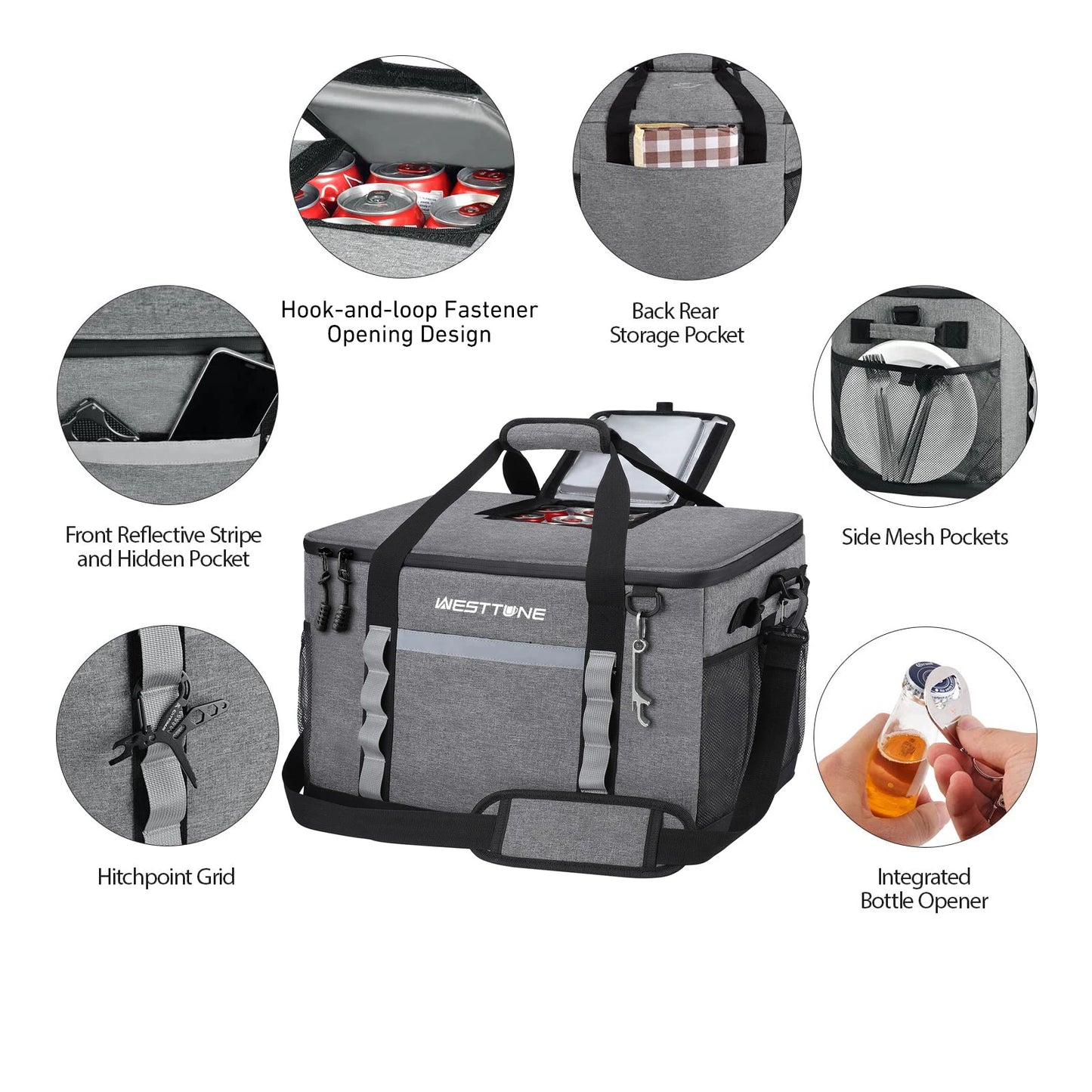 Portable Cooler Bag for 75 Cans - Insulated Leakproof Backpack for Travel and Outdoor Adventures