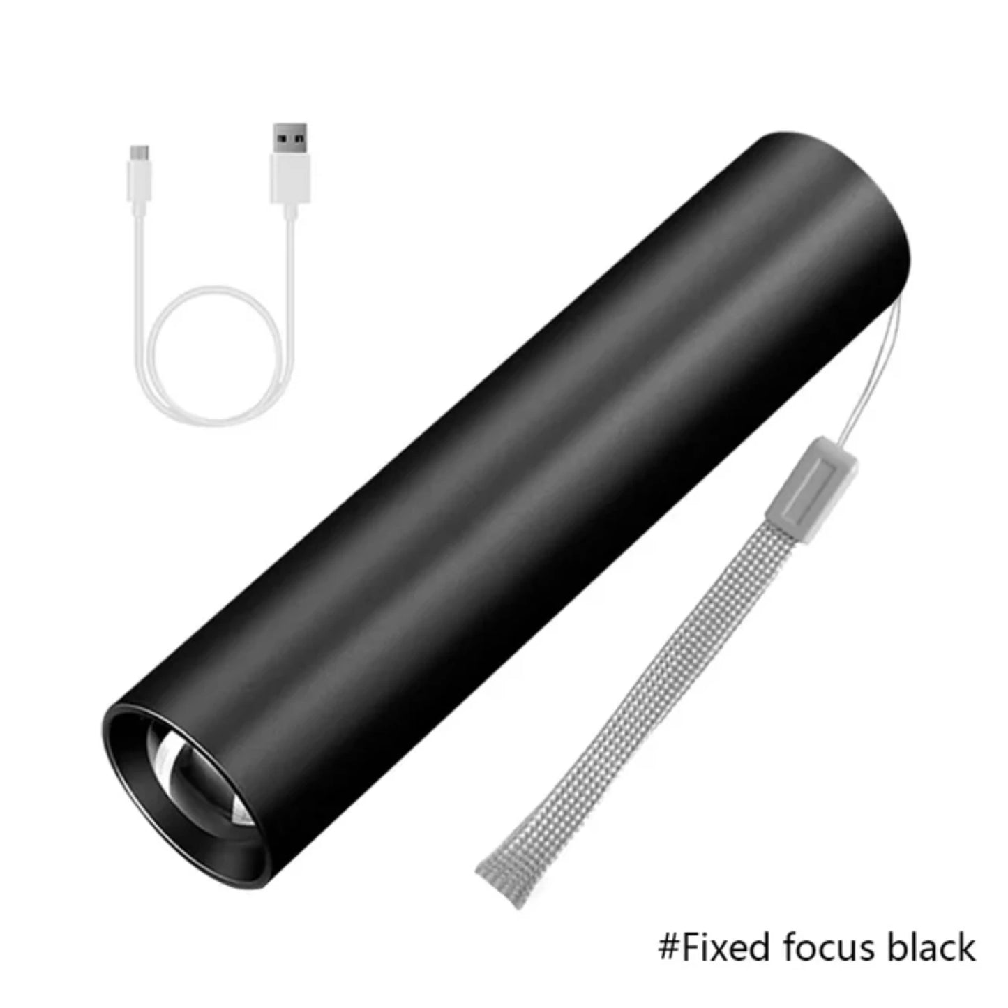 Mini Telescopic Zoom USB Rechargeable Waterproof Flashlight