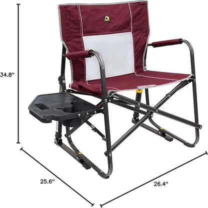 Portable Folding Rocking Chair with Side Table