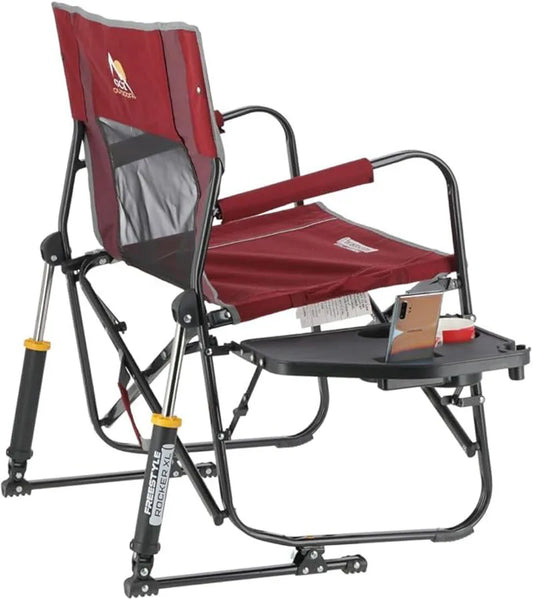 Portable Folding Rocking Chair with Side Table