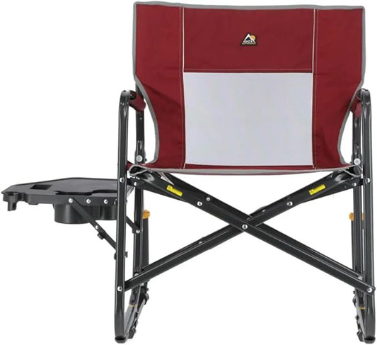 Portable Folding Rocking Chair with Side Table