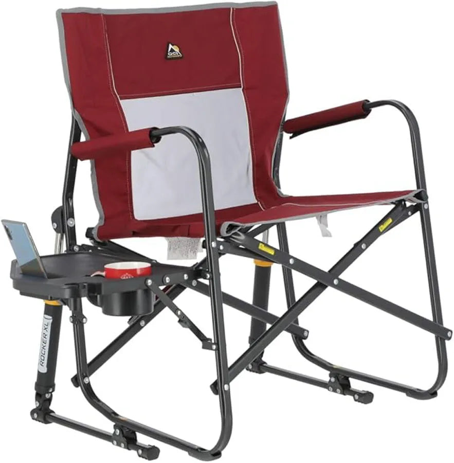 Portable Folding Rocking Chair with Side Table