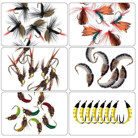40-148Pieces/Box Trout Fly Fishing, Dry Wet Flies