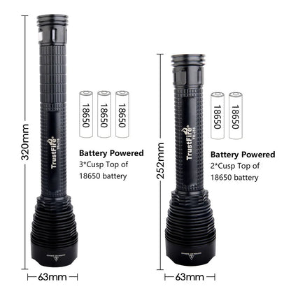 High Power LED Flashlight 8000LM Water Resistant Lamp