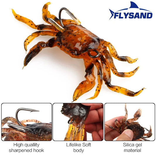 Crab Baits Artificial Fishing Lures Double Sharp Hook