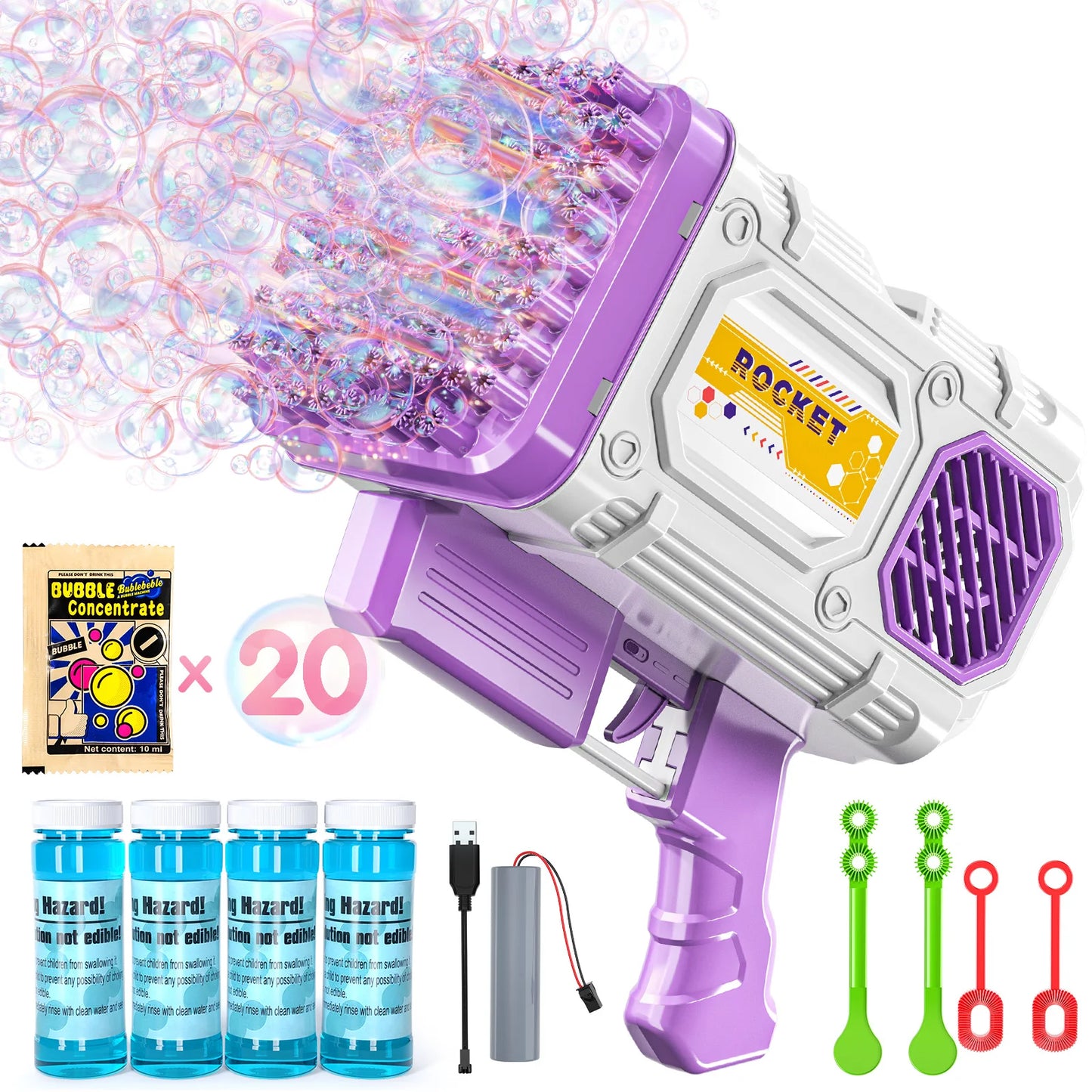 86 Holes Rocket Bubble Gun