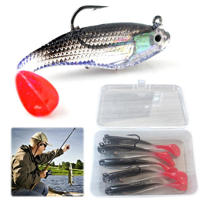5pcs Soft Lure Artificial Bait  8cm 9.5g Wobblers.