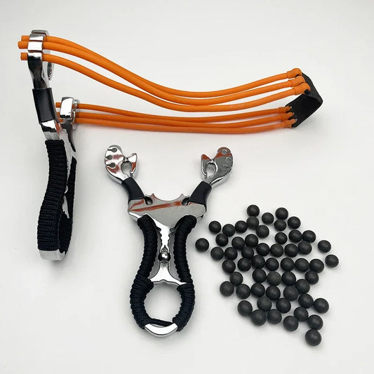 Powerful Rubber Band Metal Slingshot