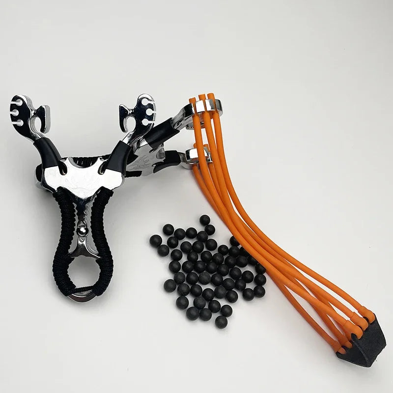 Powerful Rubber Band Metal Slingshot