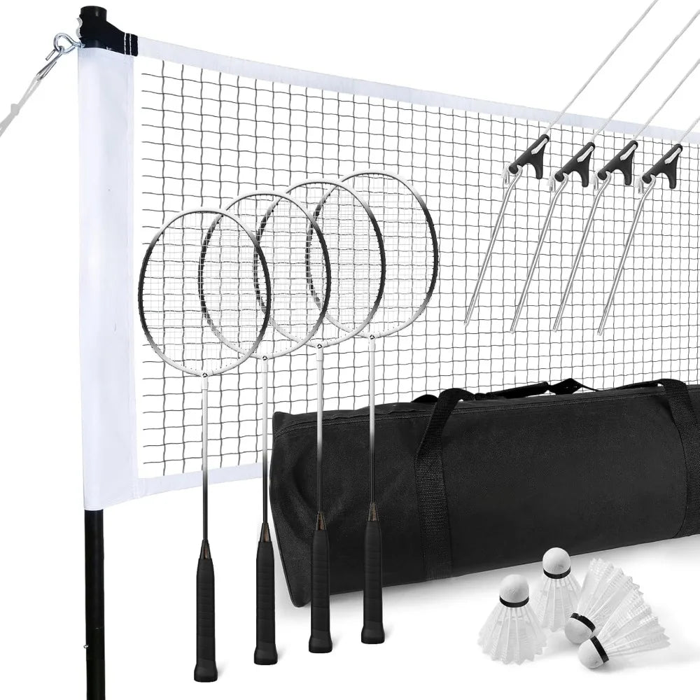 Backyard Badminton Set, Shuttlecock, Handbag and  Net