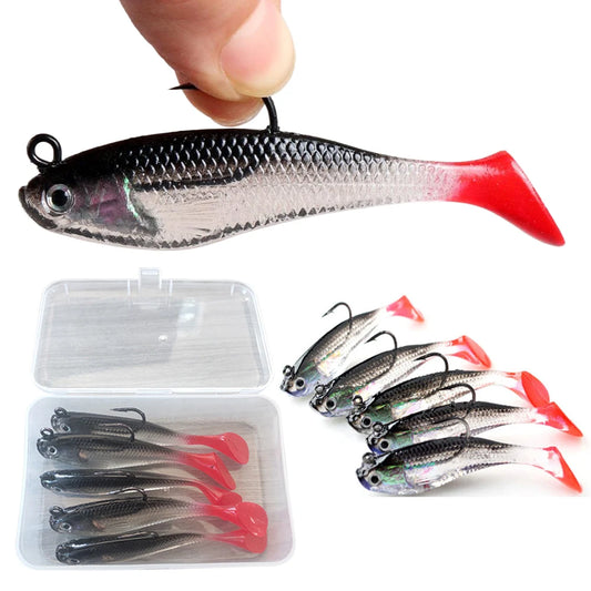 5pcs Soft Lure Artificial Bait  8cm 9.5g Wobblers.