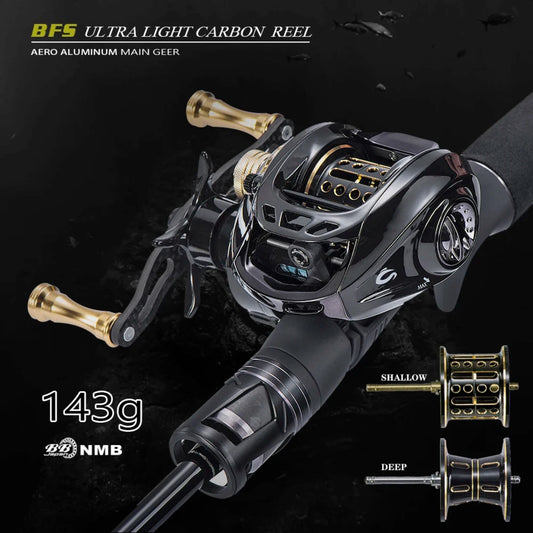 Ultralight Carbon Fiber Baitcasting Fishing Reel