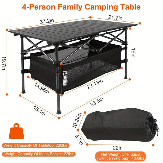 Lightweight, Aluminum Roll Up Table with Carrying Bag