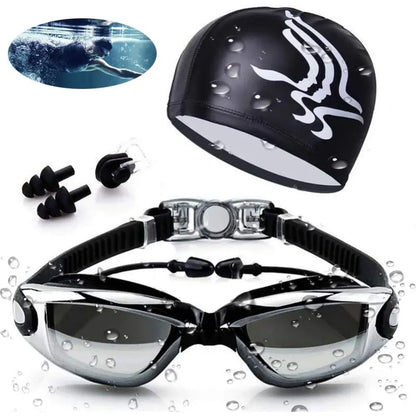 Swimming Goggles and Cap Set