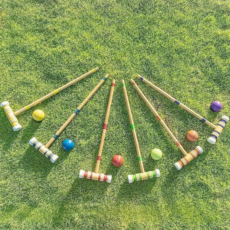 Croquet Outdoor Lawn Games With Balls And Carrying Bag