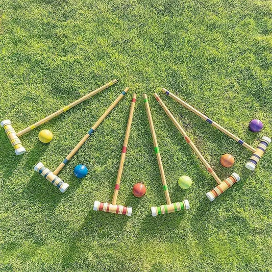 Croquet Outdoor Lawn Games With Balls And Carrying Bag