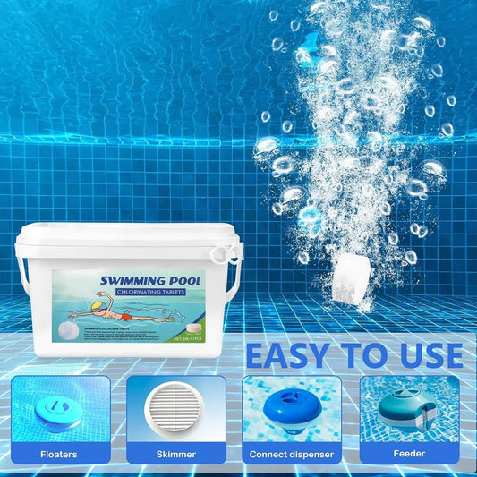 40lb 3 Inch Cleaner Tablets, Cleaning and Disinfecting Pools, Spas, Slow Dissolving