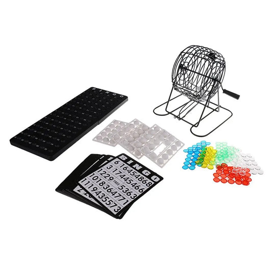 Classic Bingo Cage Game with 75 Ball 150 Token Marker 18 Card