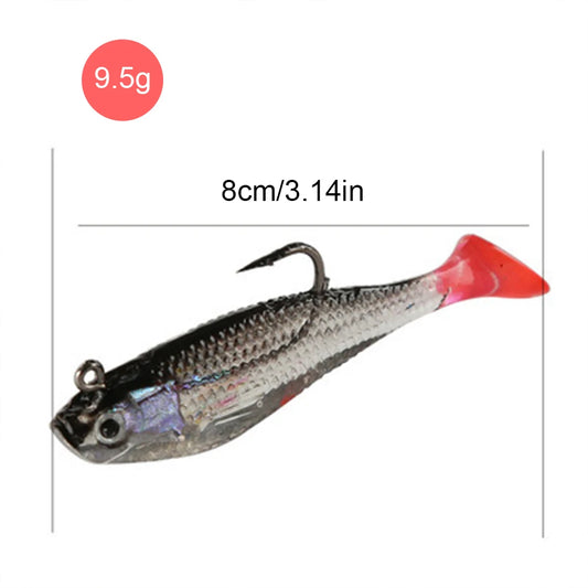 5pcs Soft Lure Artificial Bait  8cm 9.5g Wobblers.