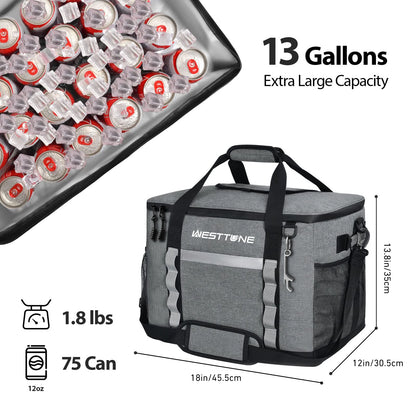 Portable Cooler Bag for 75 Cans - Insulated Leakproof Backpack for Travel and Outdoor Adventures