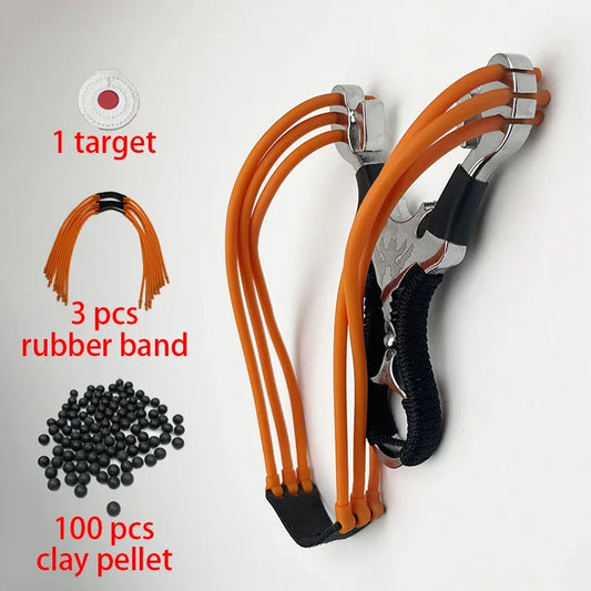 Powerful Rubber Band Metal Slingshot