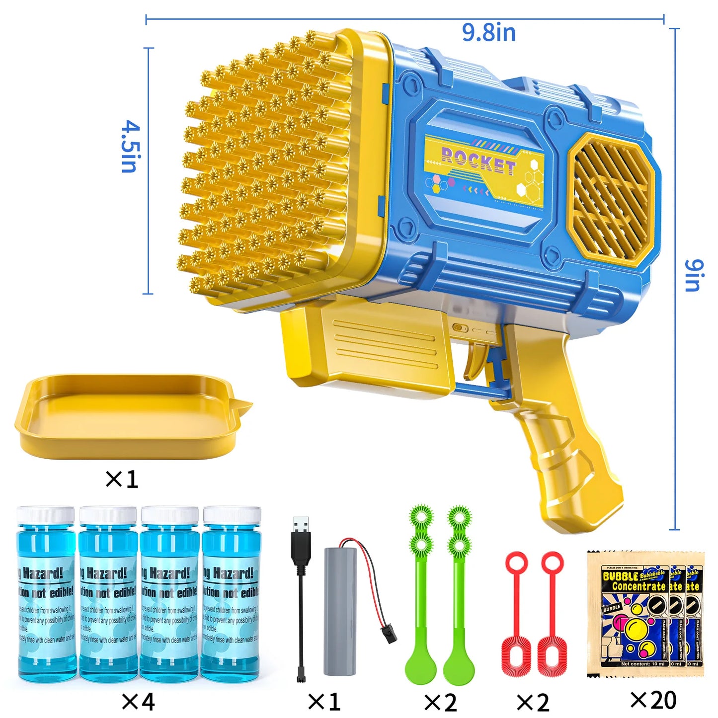 86 Holes Rocket Bubble Gun