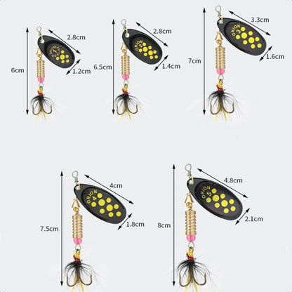 Swimbait Spinner Feather Treble  Fishing Lure