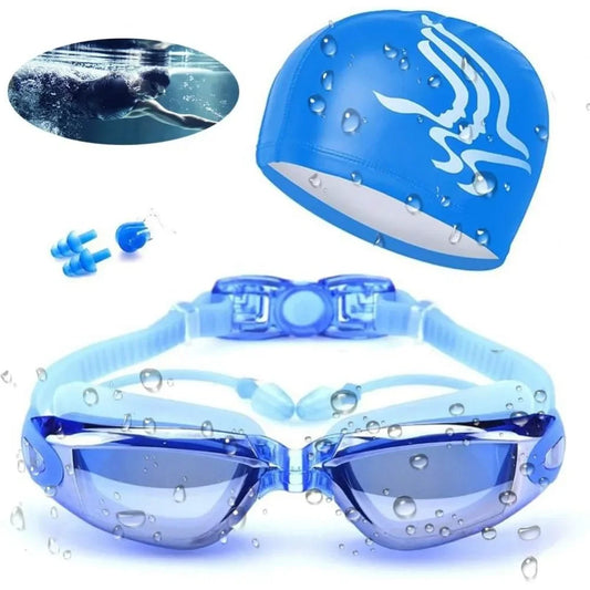 Swimming Goggles and Cap Set
